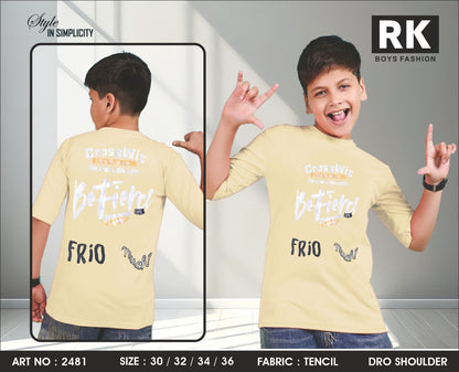 Art No 2481 Rk Tencil Boys Tshirt Exporter India