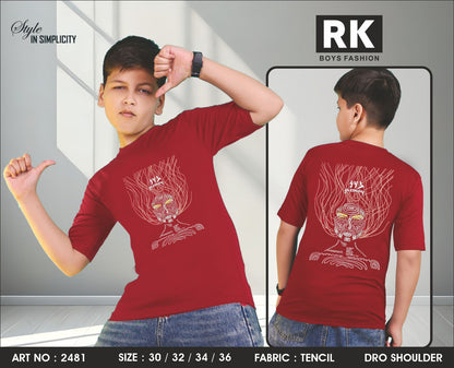 Art No 2481 Rk Tencil Boys Tshirt Exporter India
