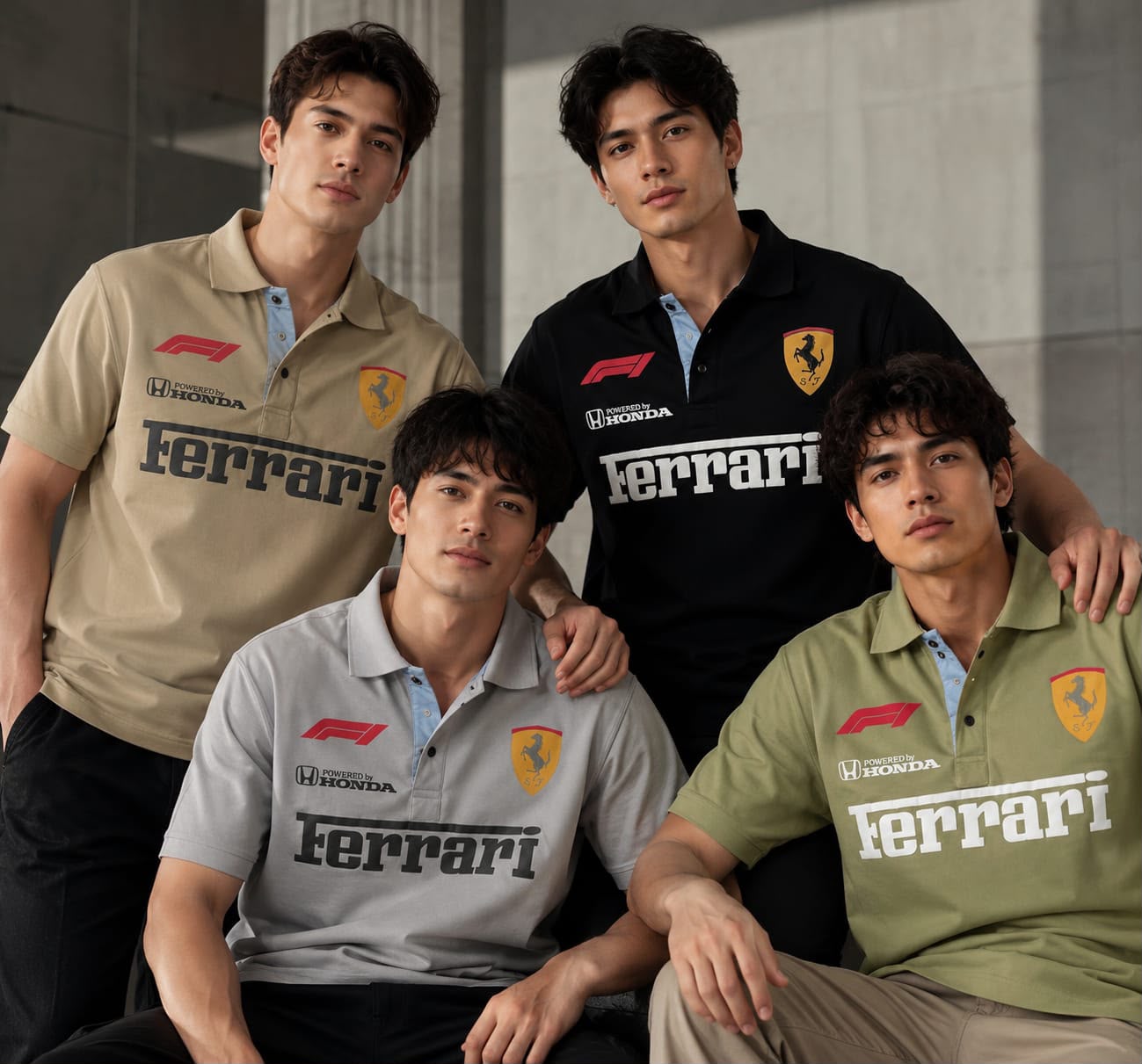 Art No 3149 Ferrari Cotton Mens Tshirts Exporter Ahmedabad