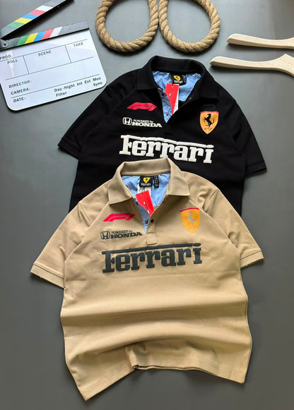 Art No 3149 Ferrari Cotton Mens Tshirts Exporter Ahmedabad