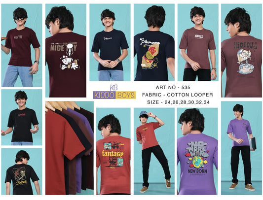 Art No 535 Kiddo Cotton Looper Boys Tshirt Manufacturer India