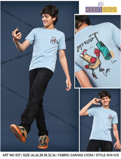 Art No 537 Kiddo Canvas Boys Tshirt Supplier India