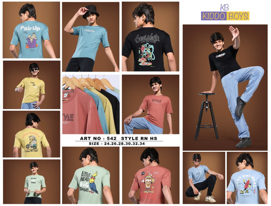 Art No 542 Kiddo Tencil Lycra Boys Tshirt Supplier India