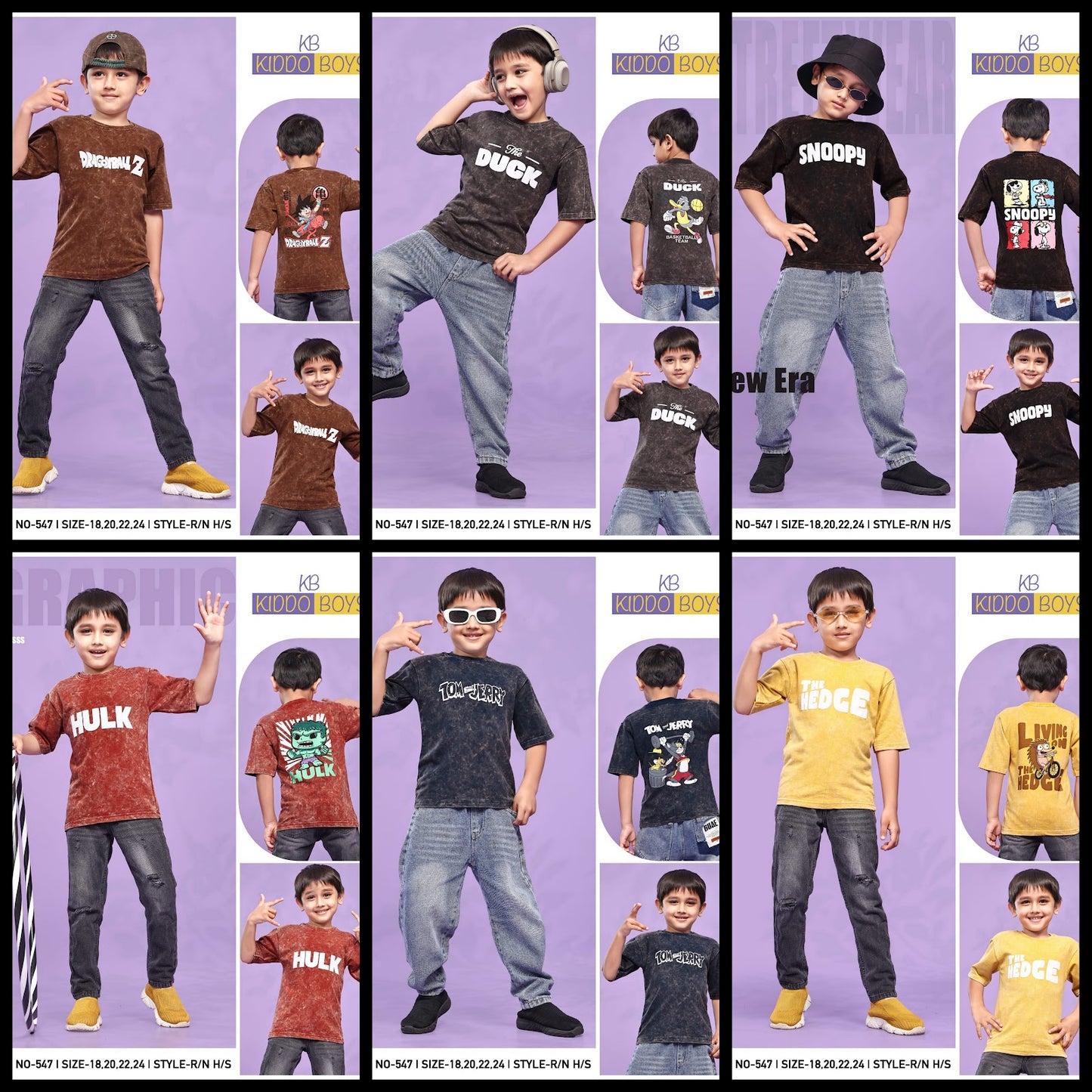Art No 547 Kiddo Acid Wash Boys Tshirt Exporter India