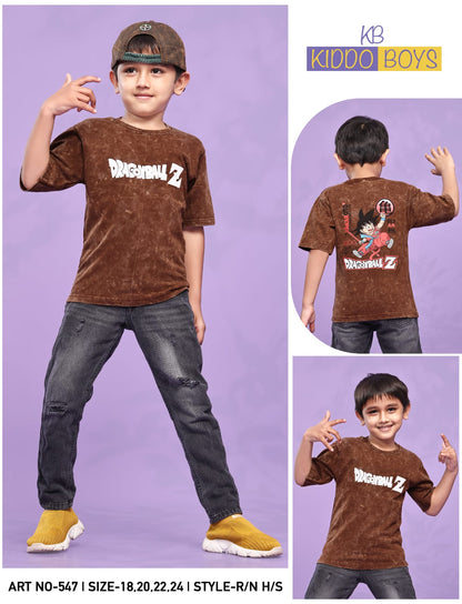 Art No 547 Kiddo Acid Wash Boys Tshirt Exporter India
