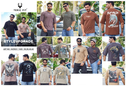 Art No 623 Teric Fit Cotton Mens Tshirts Supplier Ahmedabad