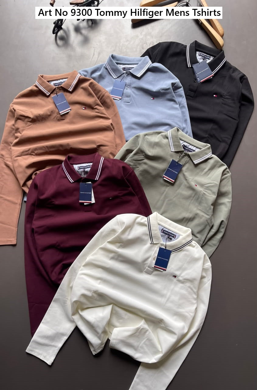 Art No 9300 Tommy Hilfiger Fake Cotton Mens Tshirts Wholesale Rate