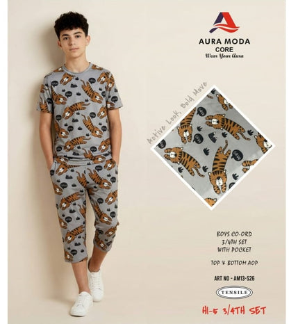 Art No Am 13-26 Aura Moda Tencil Lycra Boys Capri Night Suit Wholesaler Gujarat