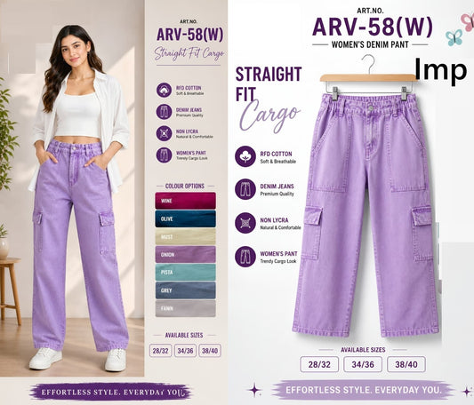 Art No Arv-58 W Imp Cotton Women Cargo Pants Wholesaler Gujarat