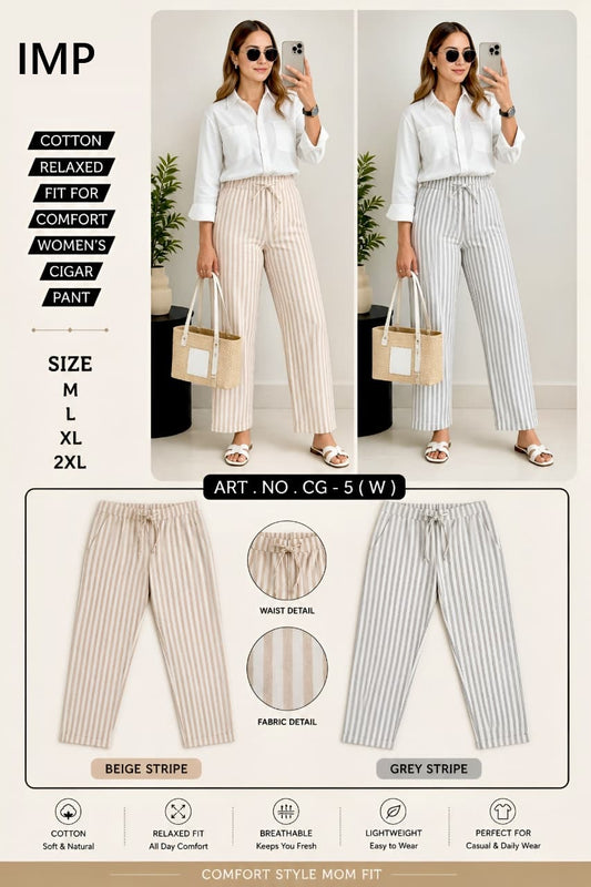 Art No Cg-5(W) Imp Cotton Women Pants Wholesale Price