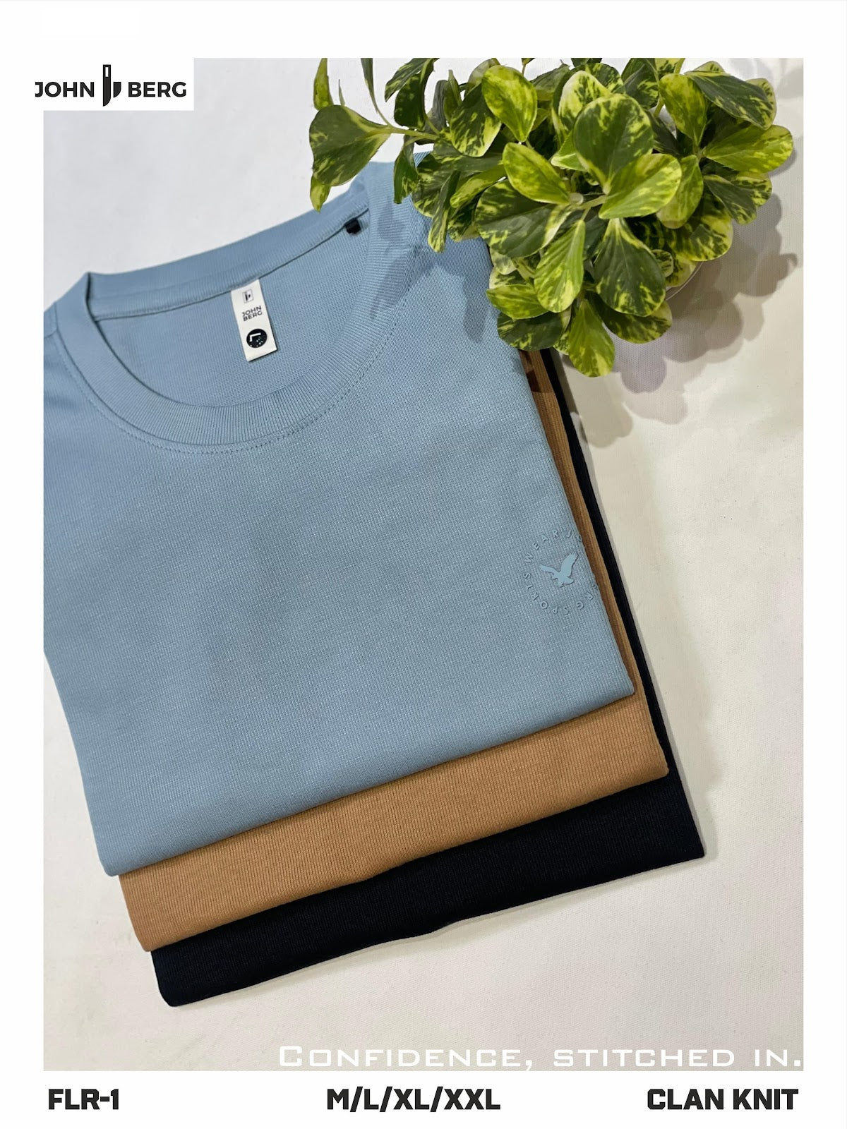 Art No Flr-1 John Berg Knit Mens Tshirts Wholesale Price