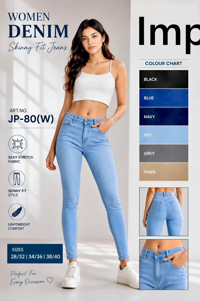 Art No Jp-80 W Imp Denim Women Pants Wholesaler Ahmedabad