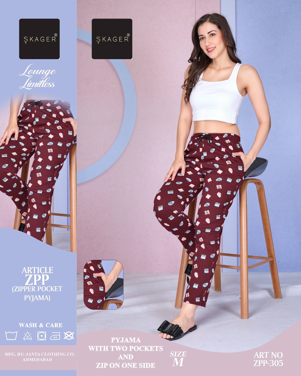 Art Zpp 301-306 Skager Hosiery Women Night Lower Wholesaler India