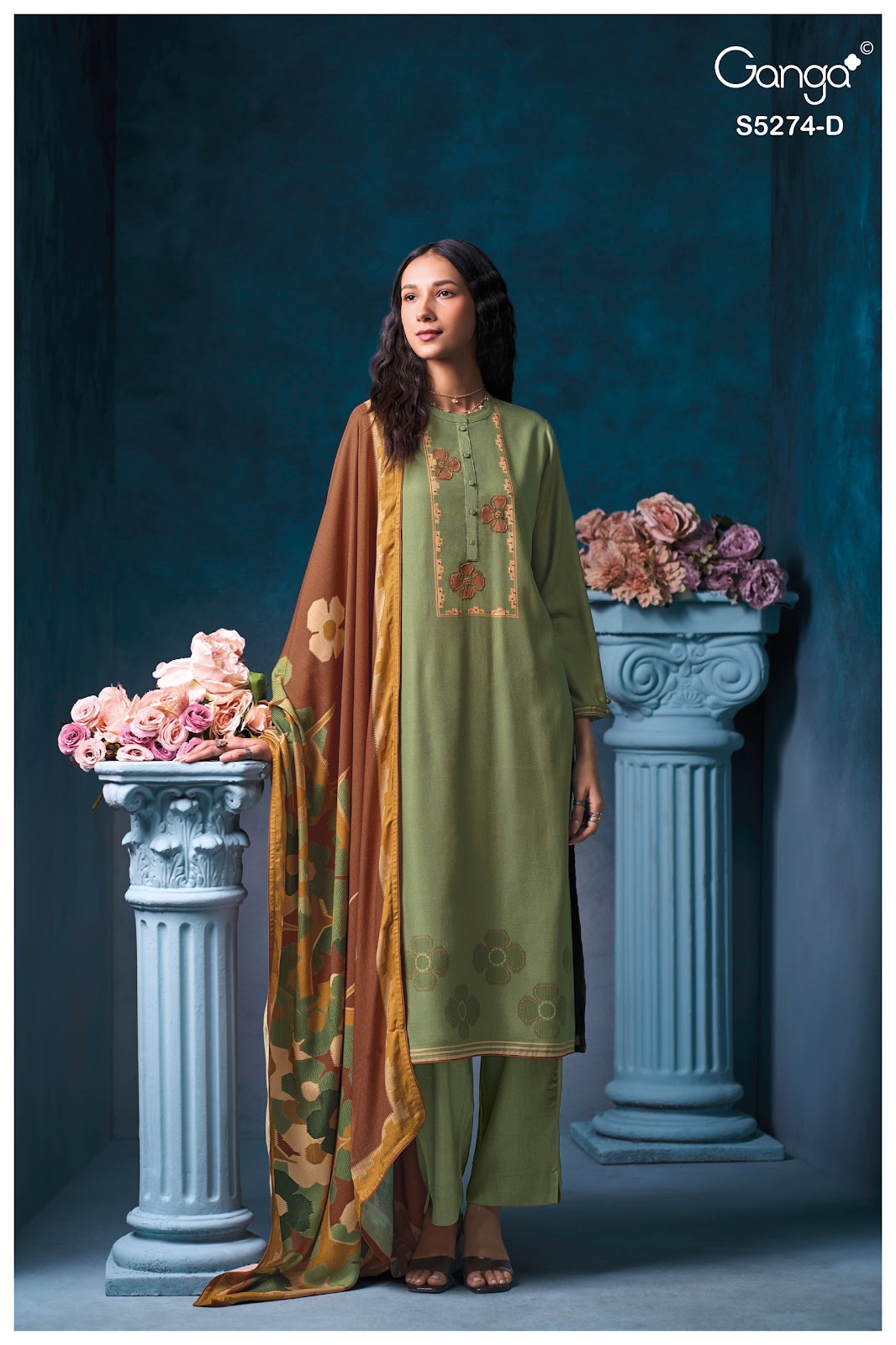 Artemis S5274 Ganga Wool Pashmina Suits Wholesaler Ahmedabad