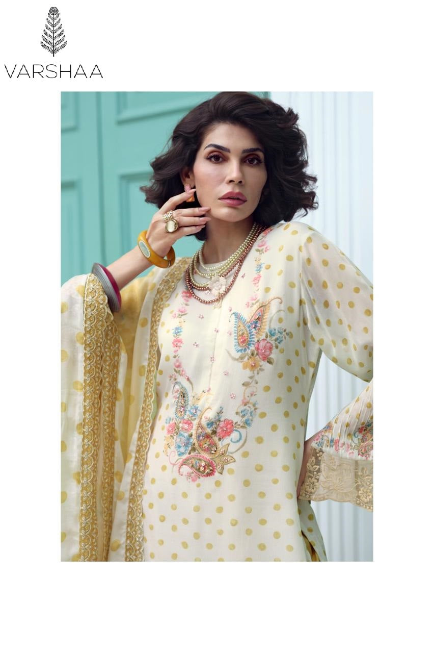 Artessa Varshaa Viscose Chinon Pant Style Suits Wholesaler