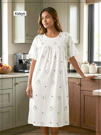 Article 101 Koleyti Cotton Short Night Gown Manufacturer