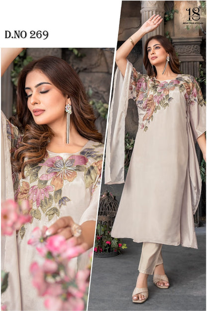 Article 269 18 Attitude Roman Silk Kurti Pant Set Exporter