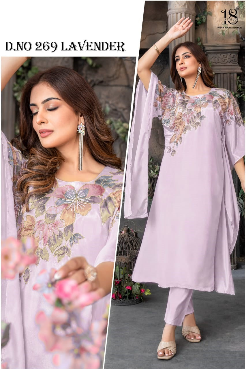 Article 269 18 Attitude Roman Silk Kurti Pant Set Exporter