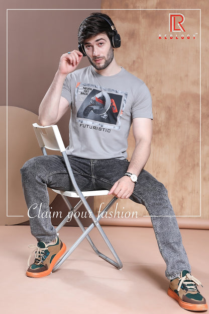 Article No 107 Redlogy Cotton Biowashed Mens Tshirts Supplier Ahmedabad