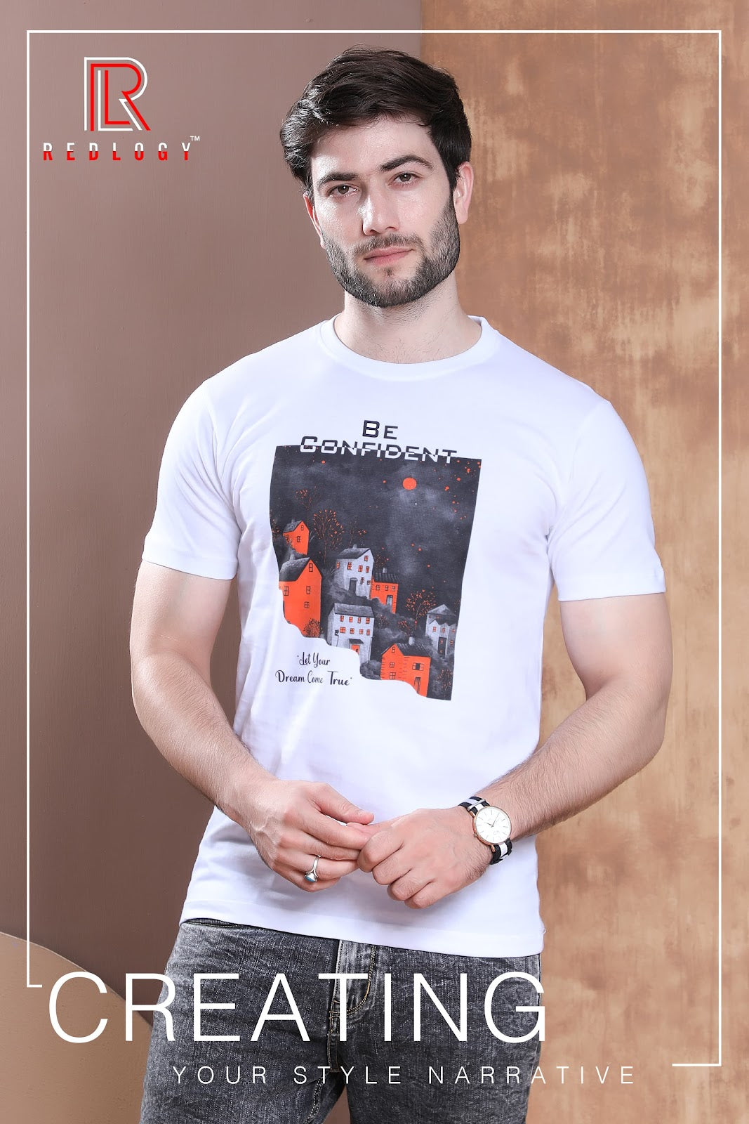 Article No 107 Redlogy Cotton Biowashed Mens Tshirts Supplier Ahmedabad