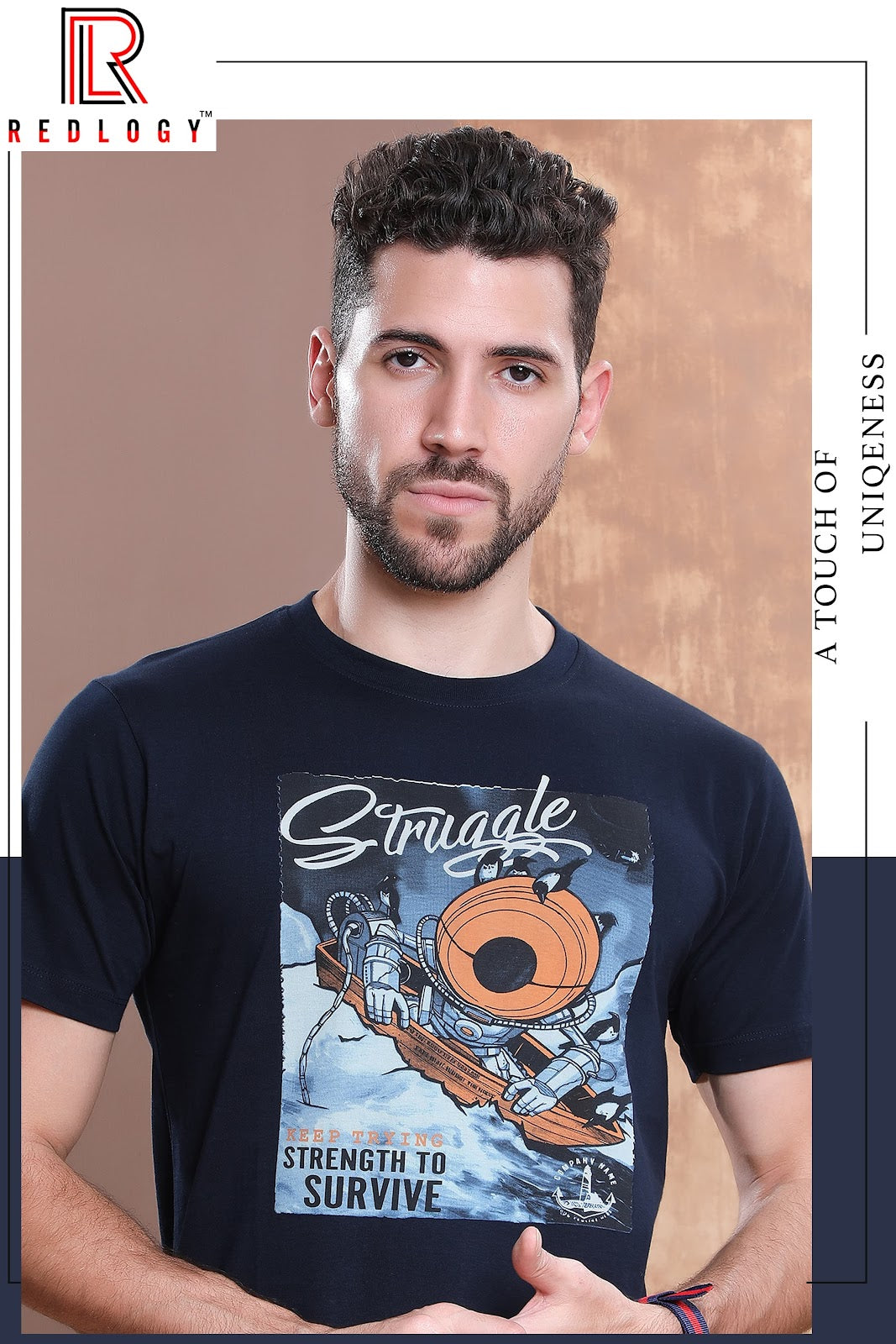 Article No 107 Redlogy Cotton Biowashed Mens Tshirts Supplier Ahmedabad