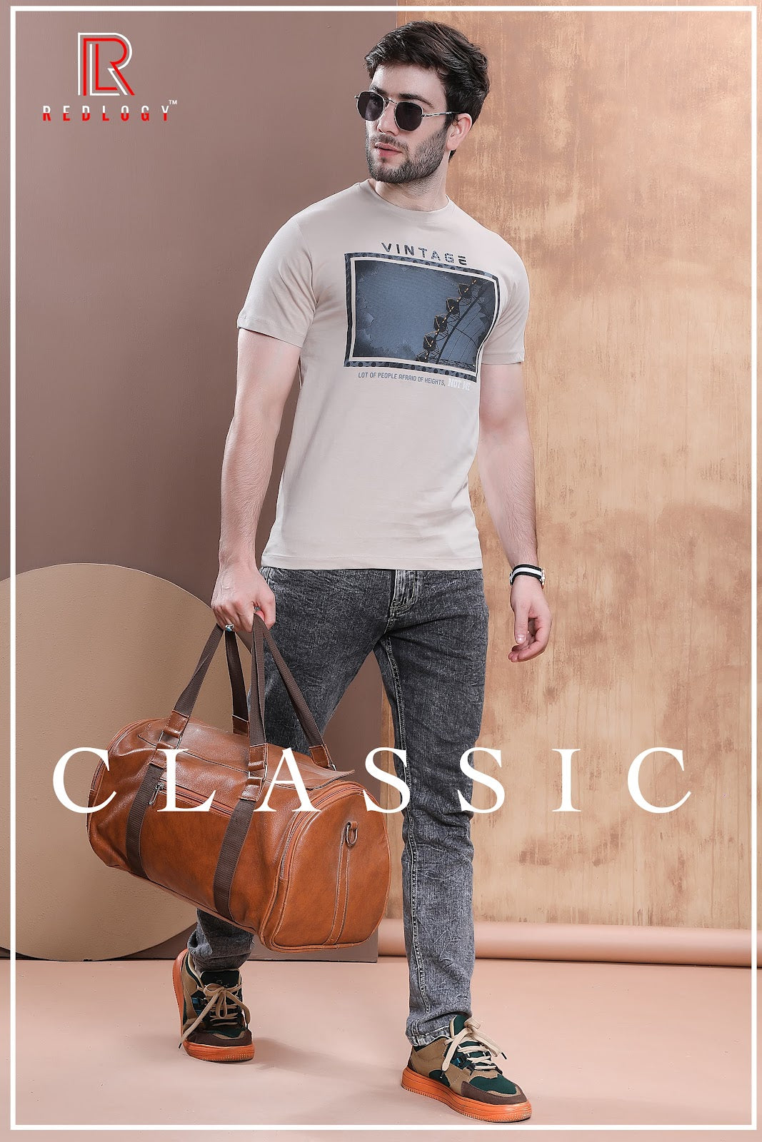 Article No 107 Redlogy Cotton Biowashed Mens Tshirts Supplier Ahmedabad