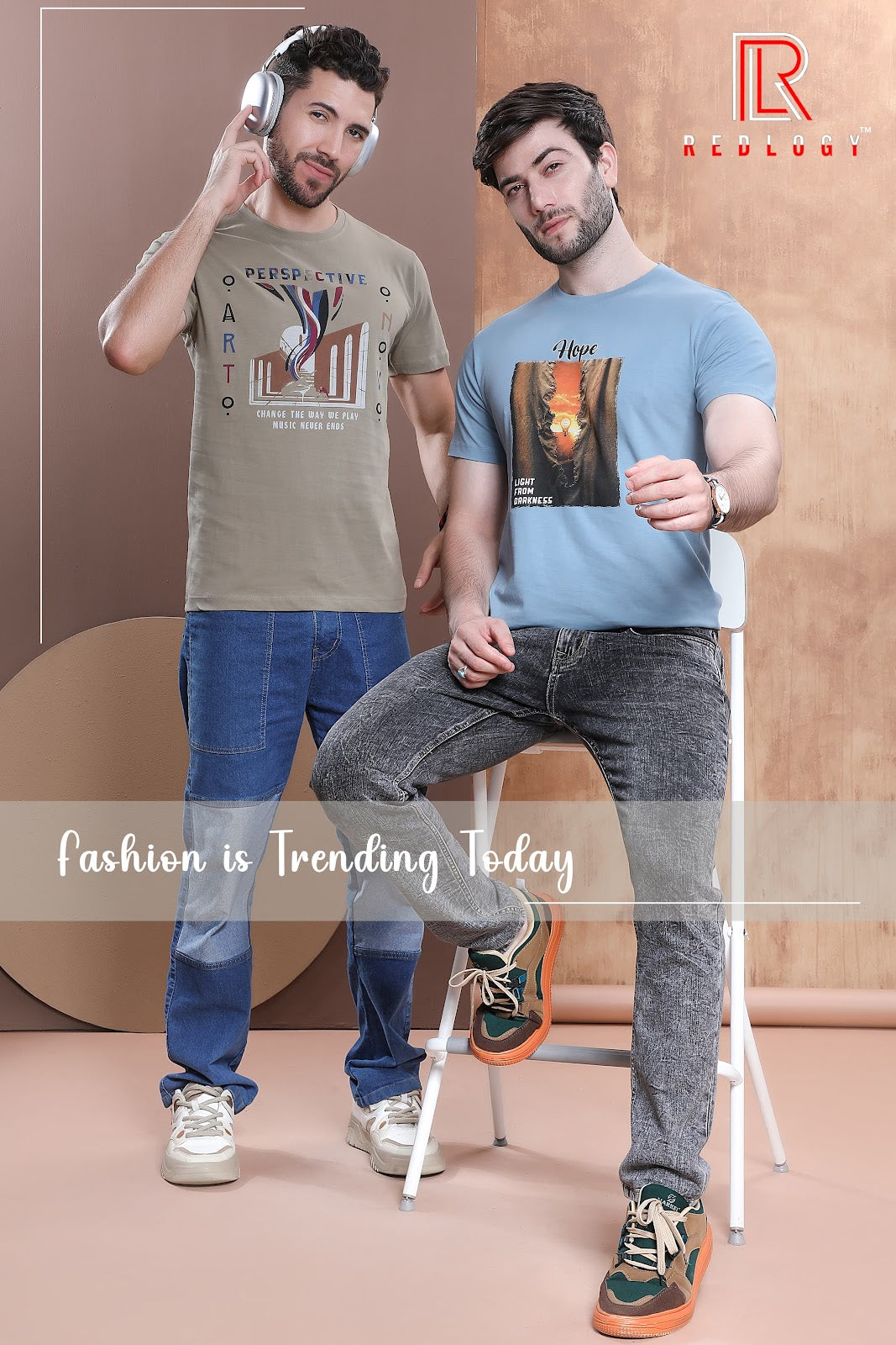 Article No 107 Redlogy Cotton Biowashed Mens Tshirts Supplier Ahmedabad