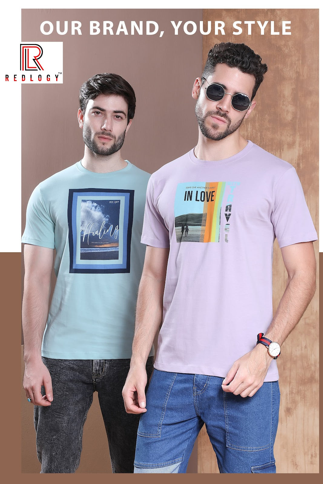 Article No 107 Redlogy Cotton Biowashed Mens Tshirts Supplier Ahmedabad