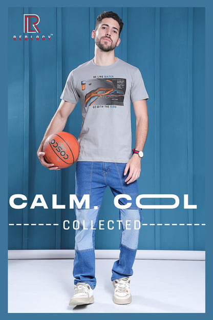 Article No 108 Redlogy Cotton Biowashed Mens Tshirts Wholesale