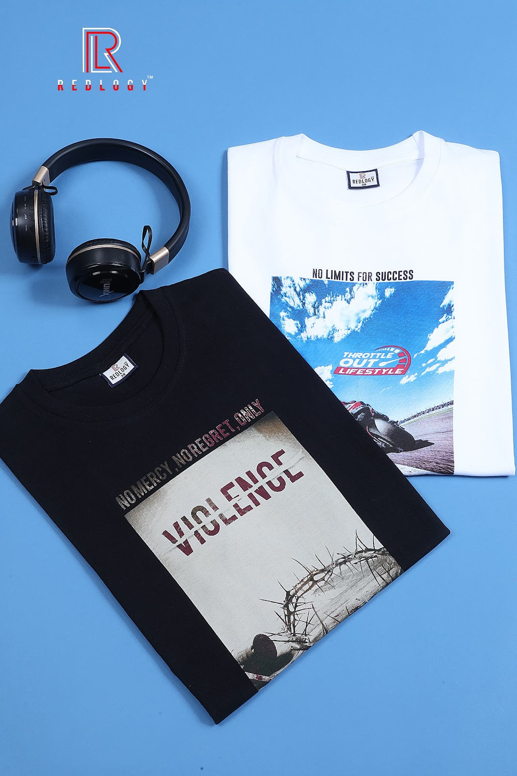 Article No 108 Redlogy Cotton Biowashed Mens Tshirts Wholesale
