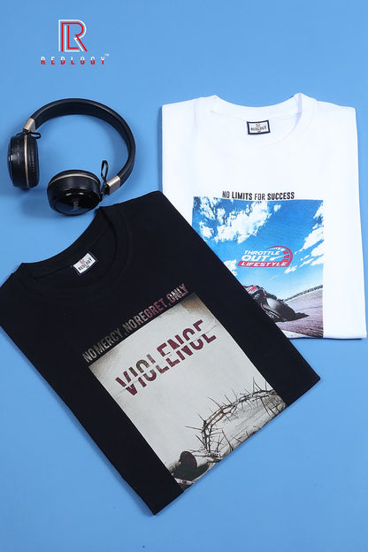Article No 108 Redlogy Cotton Biowashed Mens Tshirts Wholesale