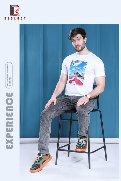 Article No 108 Redlogy Cotton Biowashed Mens Tshirts Wholesale