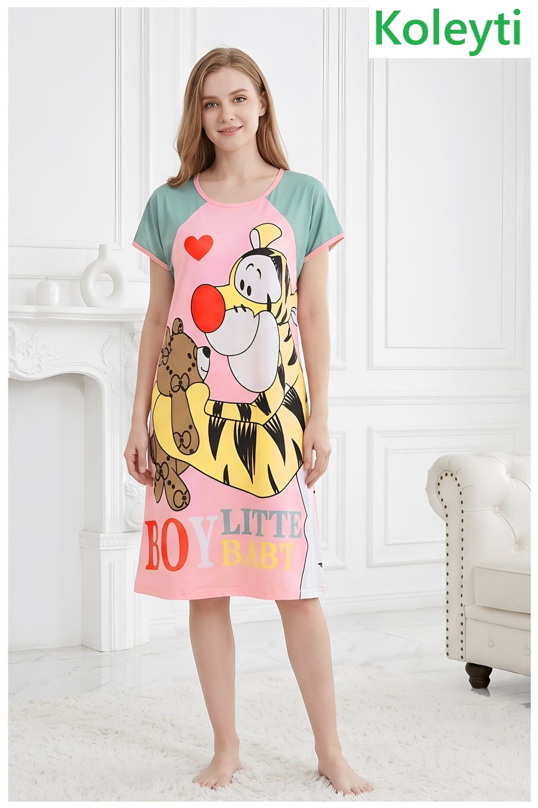 Article Num 96 Koleyti Soft Short Night Gown Wholesaler Ahmedabad