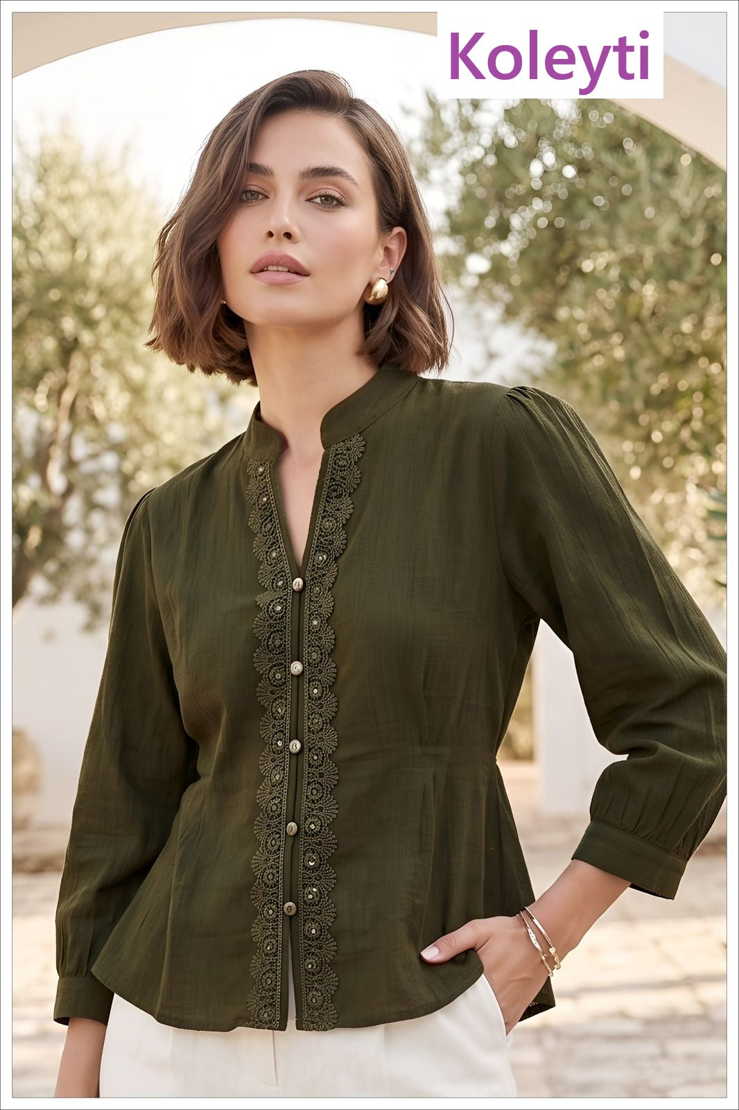 Article R3 Koleyti Cotton Linen Stylish Tops Exporter Ahmedabad