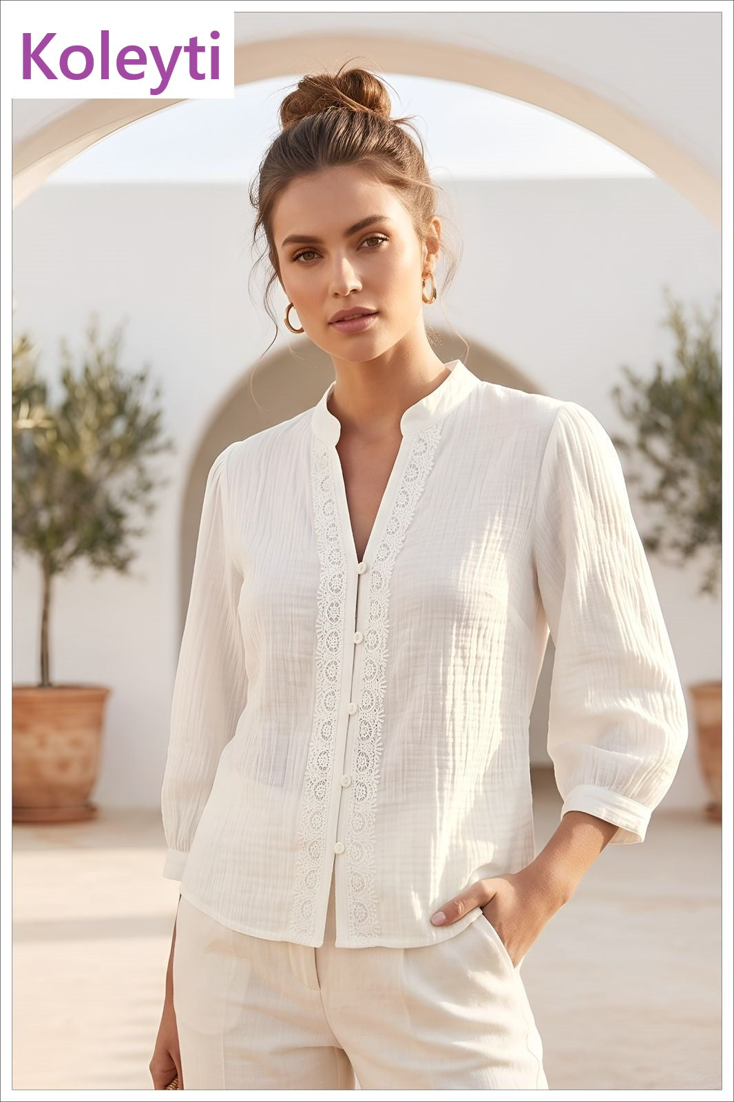 Article R3 Koleyti Cotton Linen Stylish Tops Exporter Ahmedabad