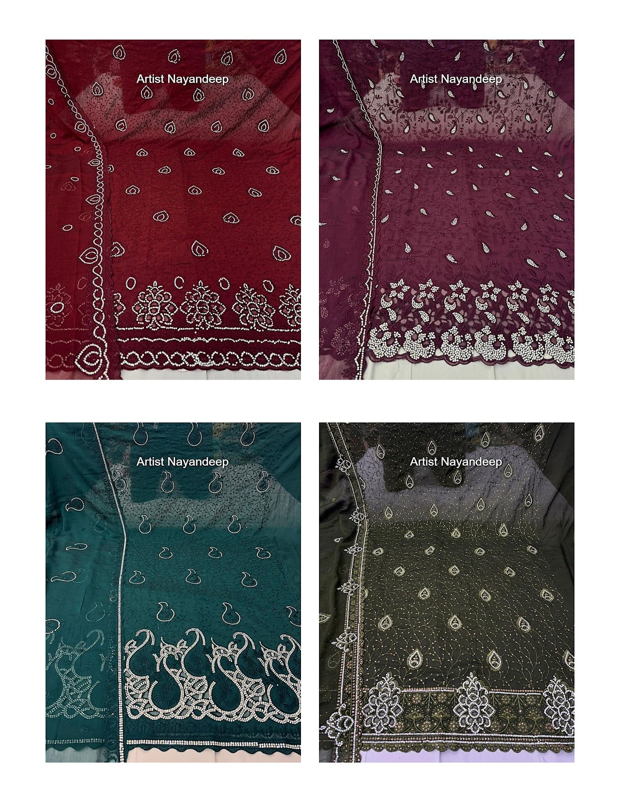 Artist Nayandeep Organza Salwar Suits Wholesaler India
