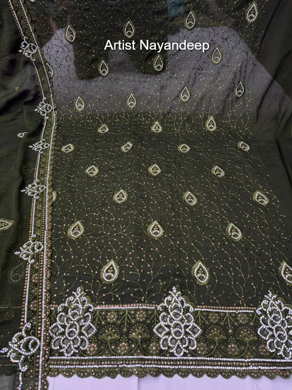 Artist Nayandeep Organza Salwar Suits Wholesaler India