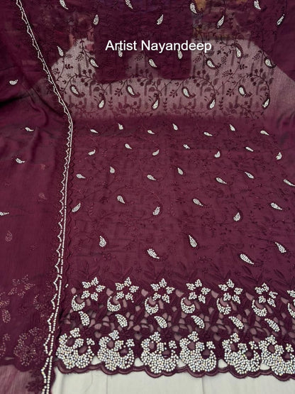 Artist Nayandeep Organza Salwar Suits Wholesaler India
