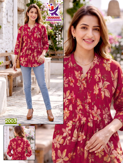 Artistic 4 Mlm Kalash Lifestyle Berlin Stylish Short Tops Wholesale Price