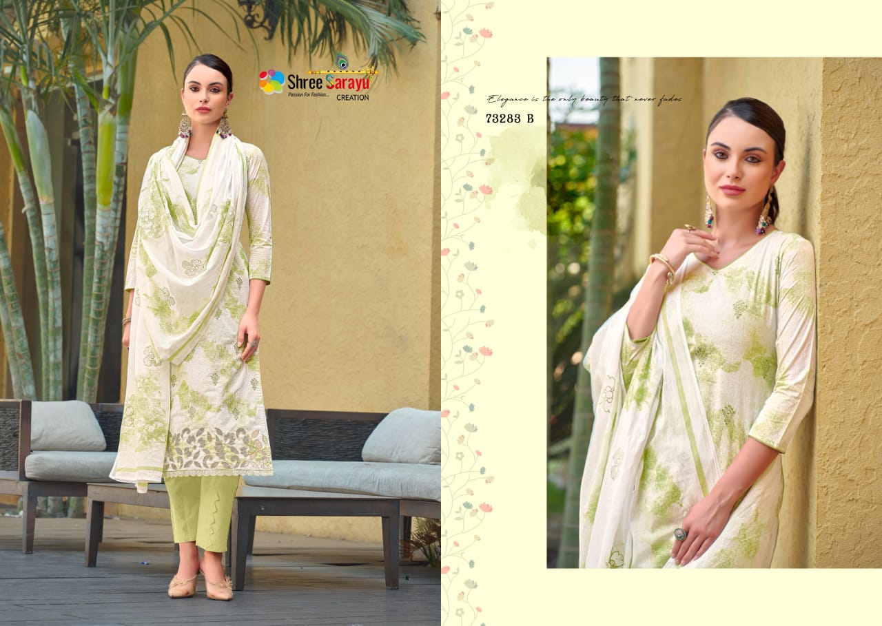 Artistic Style Shree Sarayu Creation Cotton Pant Style Suits Exporter Ahmedabad