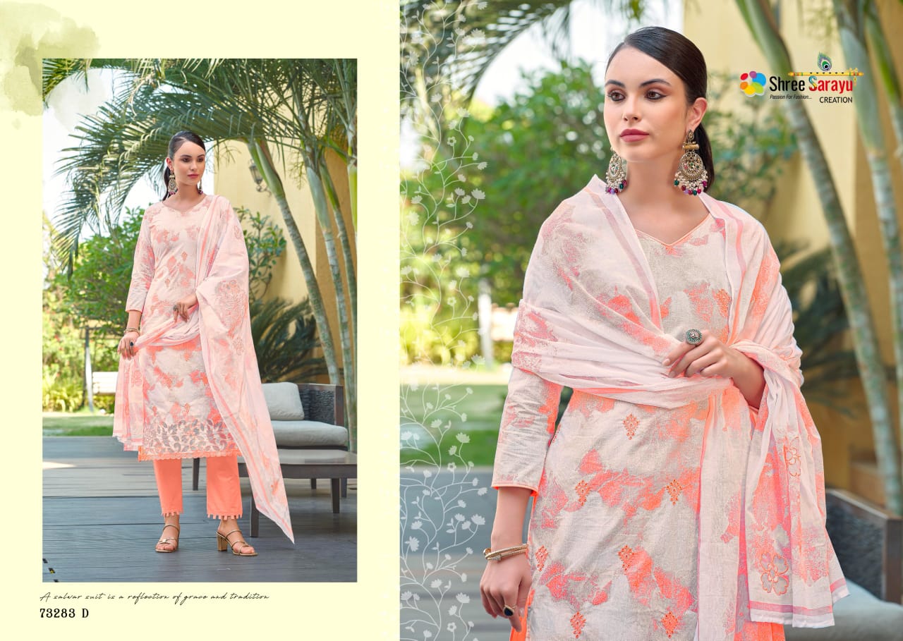 Artistic Style Shree Sarayu Creation Cotton Pant Style Suits Exporter Ahmedabad