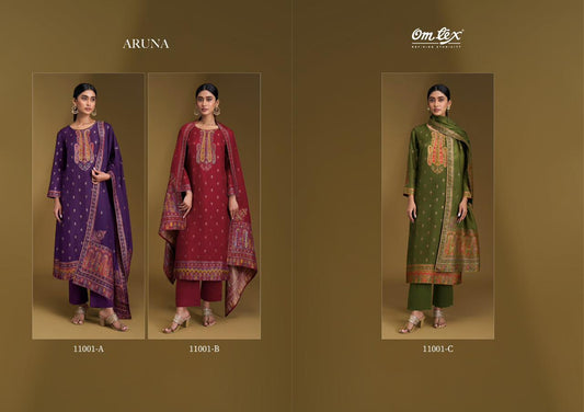 Aruna Omtex Russian Silk Salwar Suits Exporter Gujarat