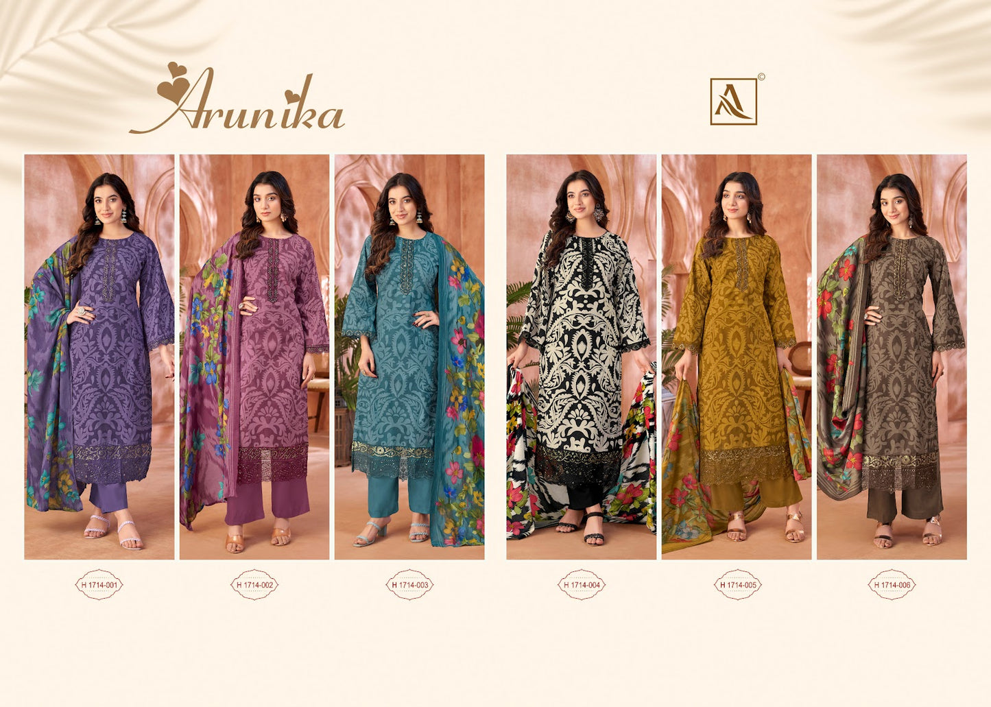 Arunika Alok Cambric Karachi Salwar Suits Wholesaler Ahmedabad