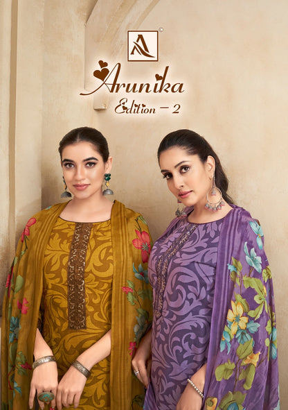 Arunika Edition 2 Alok Pure Zam Pant Style Suits Wholesaler India