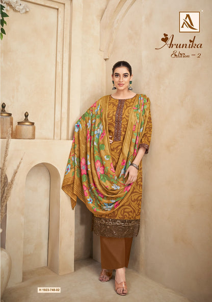 Arunika Edition 2 Alok Pure Zam Pant Style Suits Wholesaler India