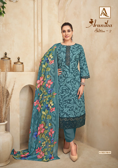 Arunika Edition 2 Alok Pure Zam Pant Style Suits Wholesaler India