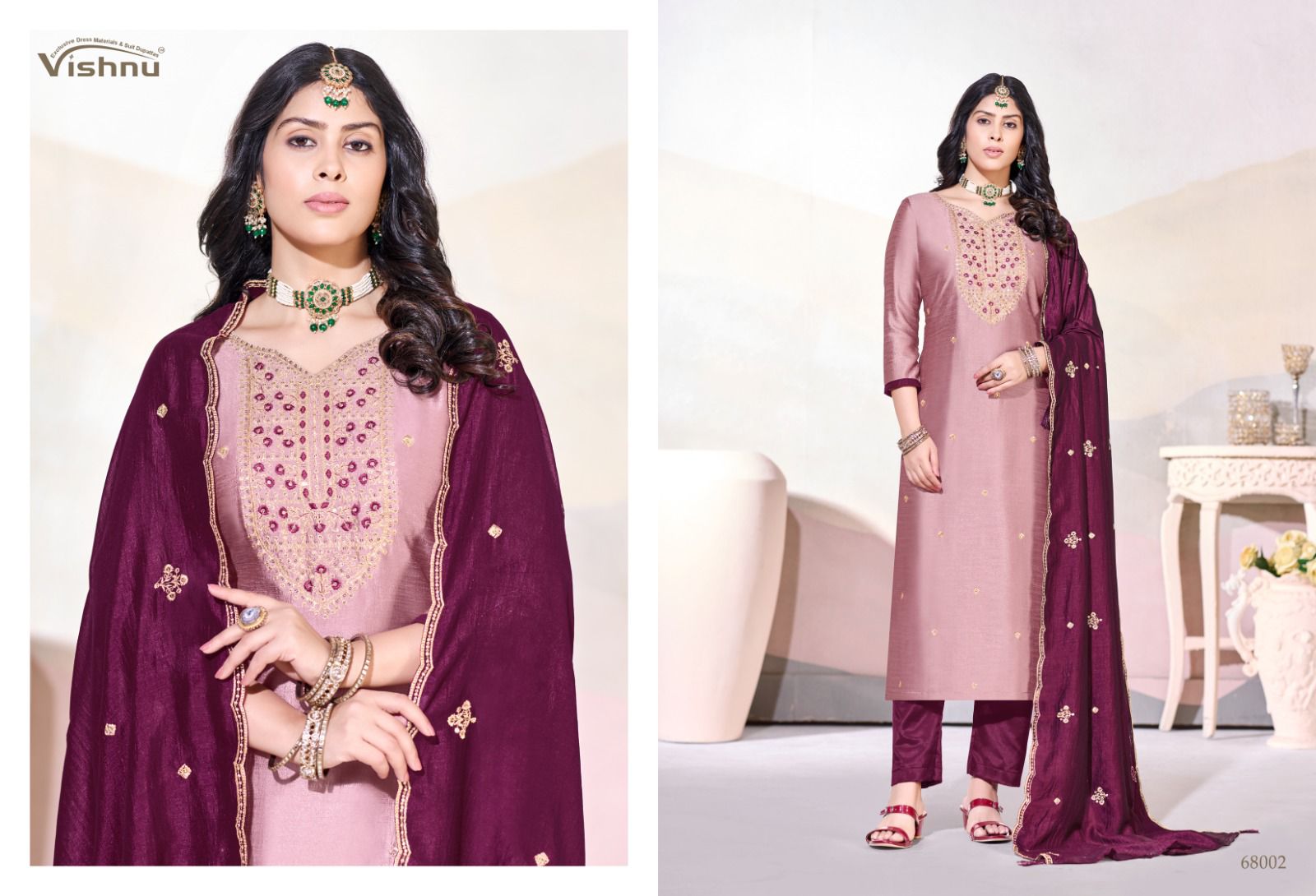 Arunika Vishnu Impex Vichitra Silk Pant Style Suits Manufacturer
