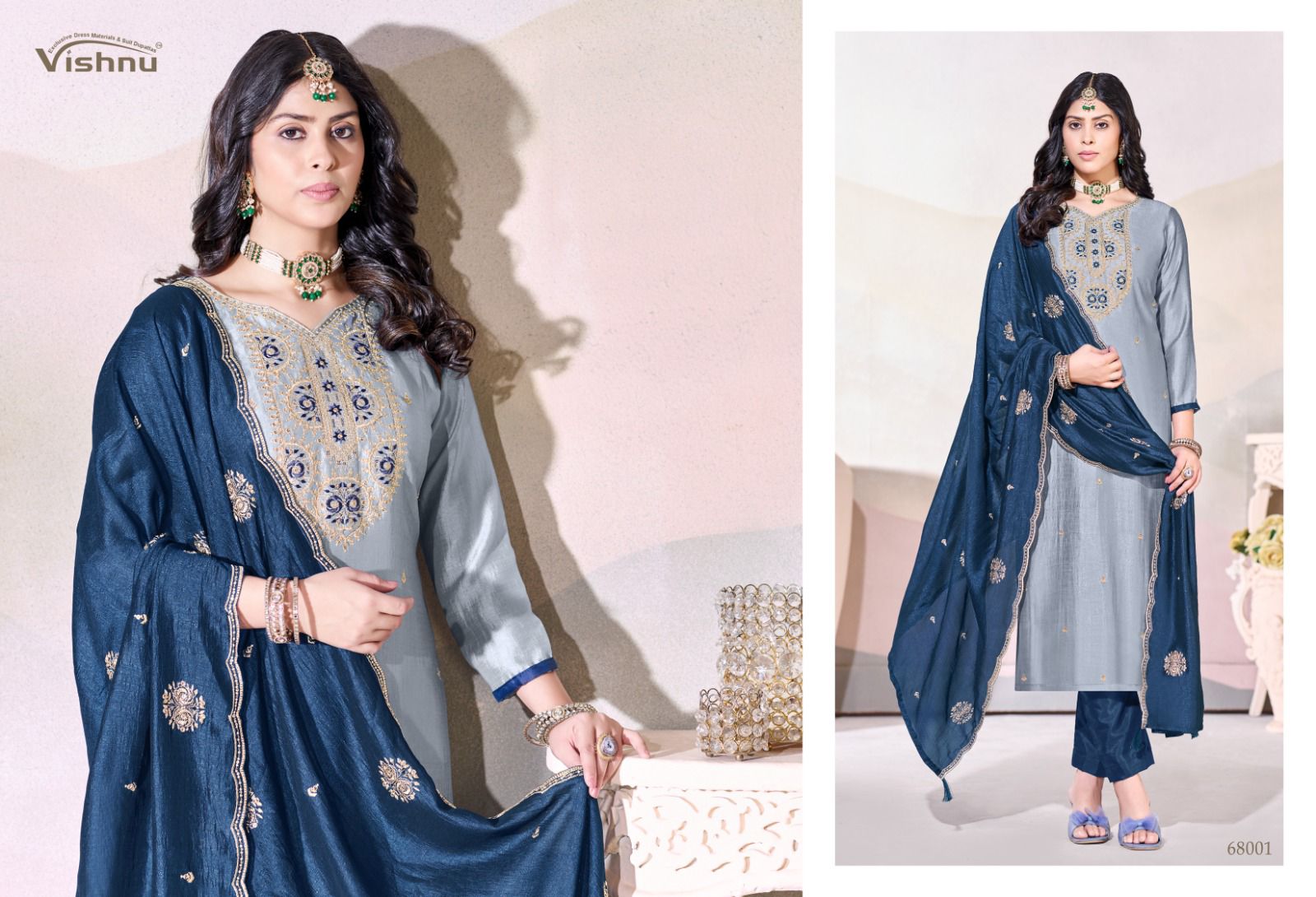 Arunika Vishnu Impex Vichitra Silk Pant Style Suits Manufacturer