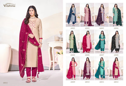 Arunika Vishnu Impex Vichitra Silk Pant Style Suits Manufacturer