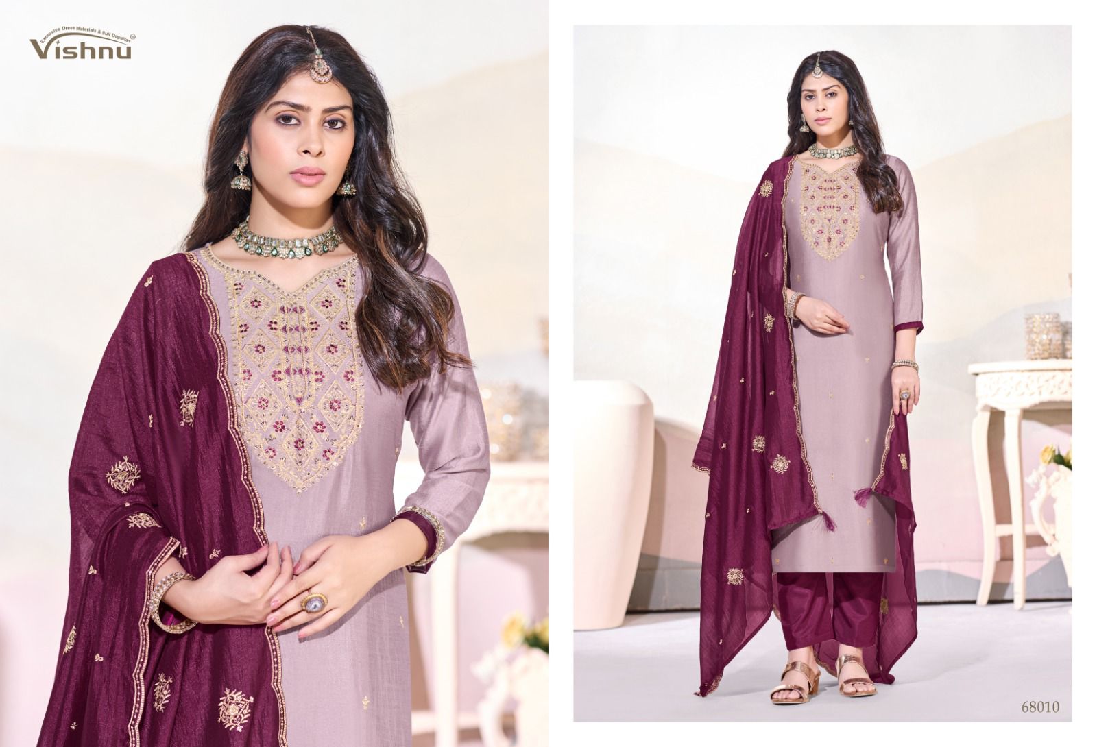 Arunika Vishnu Impex Vichitra Silk Pant Style Suits Manufacturer